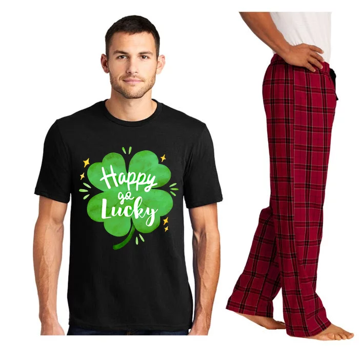 Happy Go Lucky Shamrock Saint Patrick's Day Great Gift Pajama Set