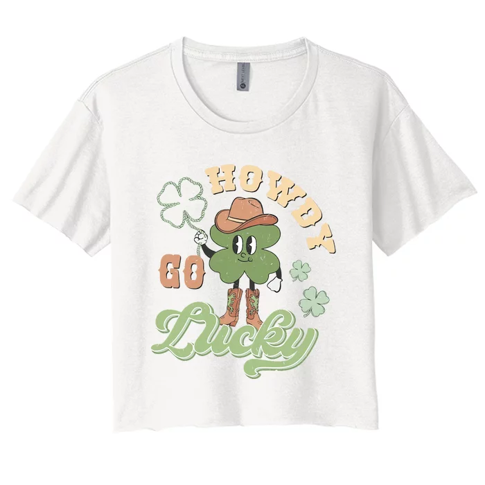 Howdy Go Lucky Women's Crop Top Tee