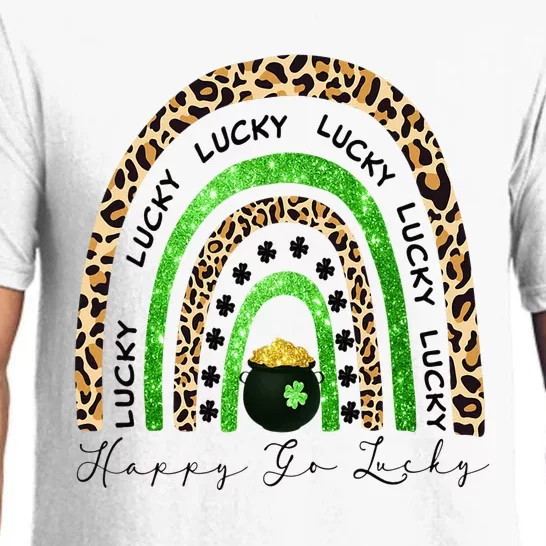 HAPPY GO LUCKY Irish Shamrock St. Patrick's Day Pajama Set