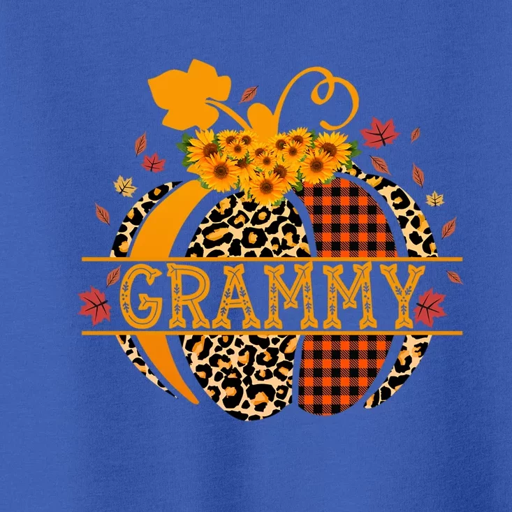 Halloween Grammy Leopard Pumpkin Grandma Fall Season Cute Gift Toddler T-Shirt