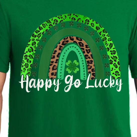 HAPPY GO LUCKY Irish Shamrock St. Patrick's Day Pajama Set