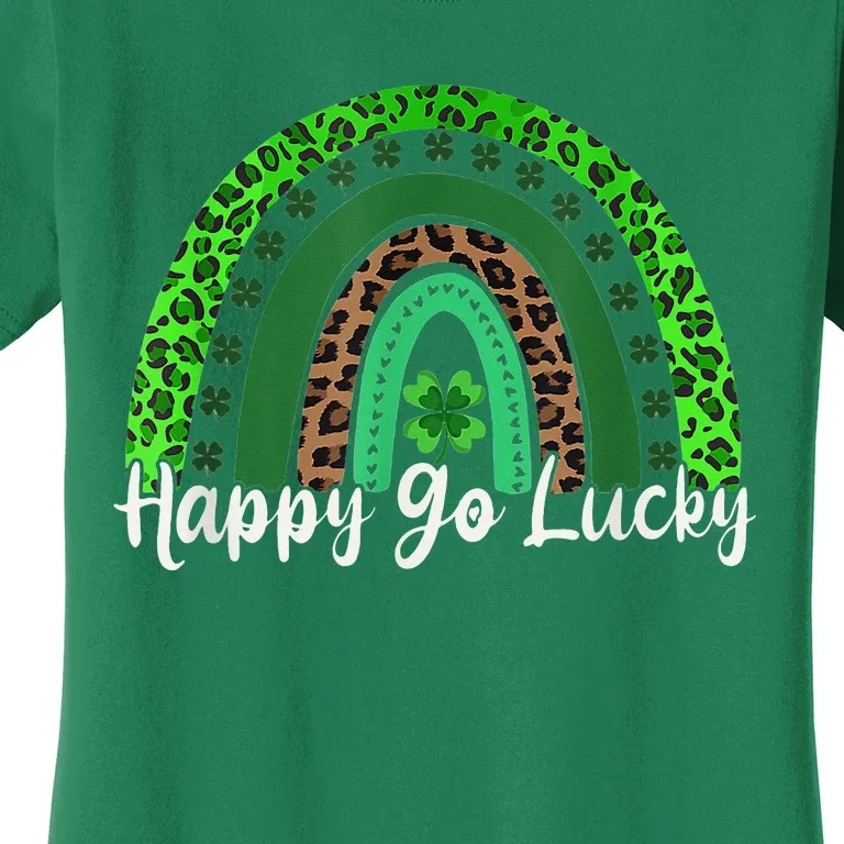 HAPPY GO LUCKY Irish Shamrock St. Patrick's Day Women's T-Shirt