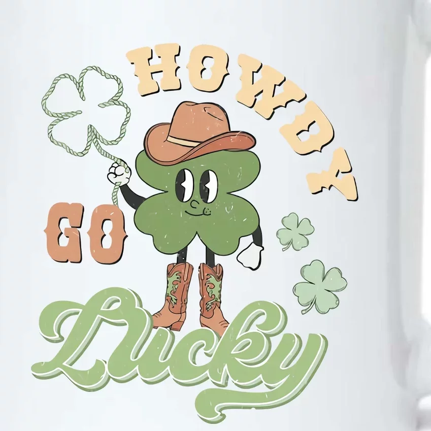 Howdy Go Lucky Funny St Patrick's Day Western Cowboy Lucky Vibes Black Color Changing Mug