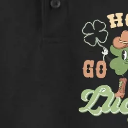 Howdy Go Lucky Funny St Patrick's Day Western Cowboy Lucky Vibes Dry Zone Grid Performance Polo