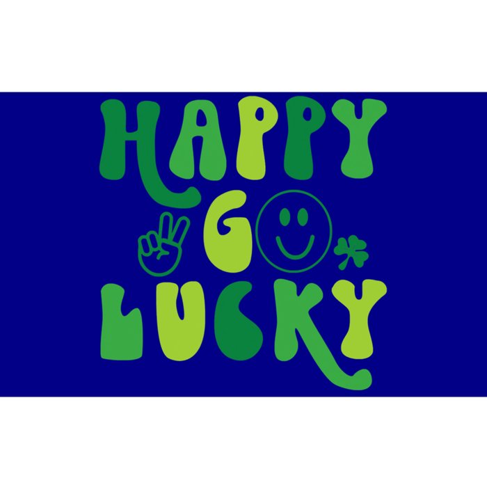 Happy Go Lucky St Patricks Day Smile Lucky Clover Shamrock Meaningful Gift Bumper Sticker