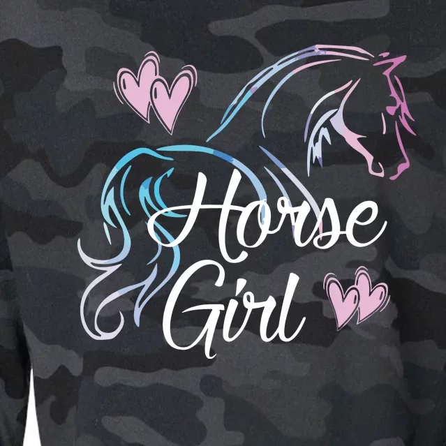 HORSE GIRL Love Horses Riding Rider Women Gift Cropped Pullover Crew