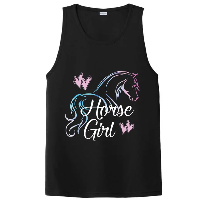 HORSE GIRL Love Horses Riding Rider Women Gift Performance Tank