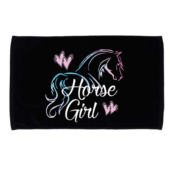 HORSE GIRL Love Horses Riding Rider Women Gift Microfiber Hand Towel