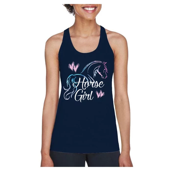 HORSE GIRL Love Horses Riding Rider Women Gift Women's Racerback Tank