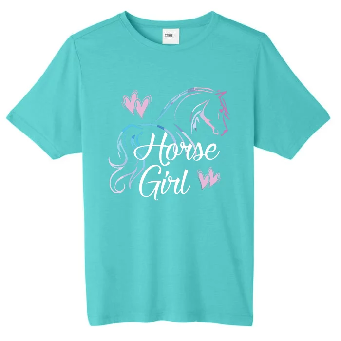 HORSE GIRL Love Horses Riding Rider Women Gift ChromaSoft Performance T-Shirt