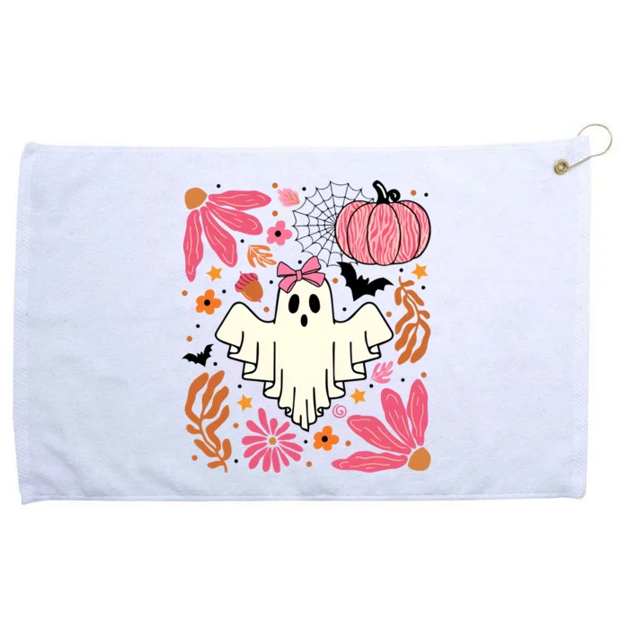 Halloween Ghost Leopard Pumpkin Cute Ghoul Grommeted Golf Towel