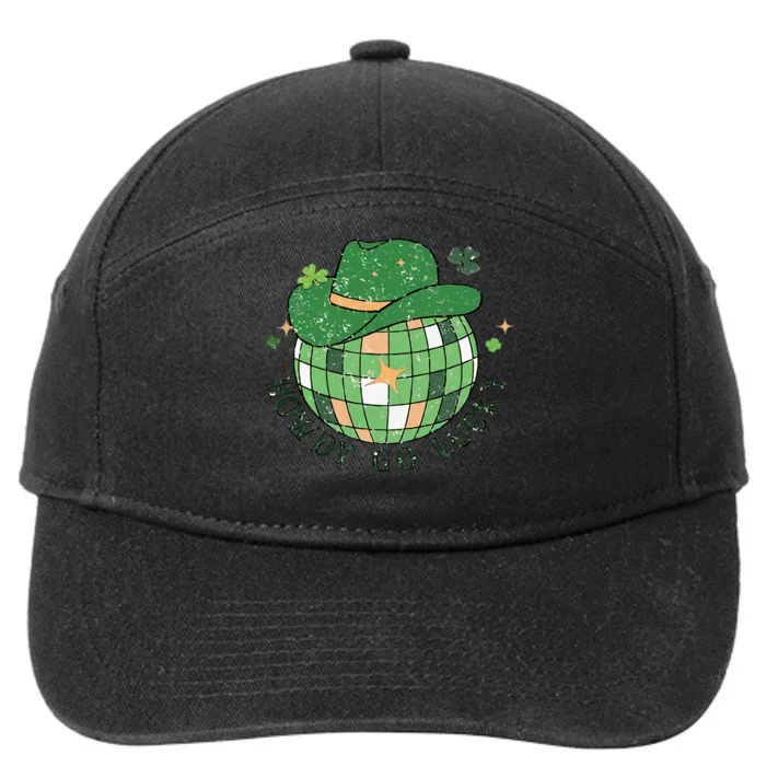 Howdy Go Lucky Disco Cowboy Howdy Lucky St Patricks Day 7-Panel Snapback Hat