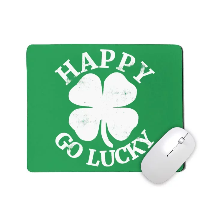 HAPPY GO LUCKY St. Patrick's Day Boy Girl Mousepad