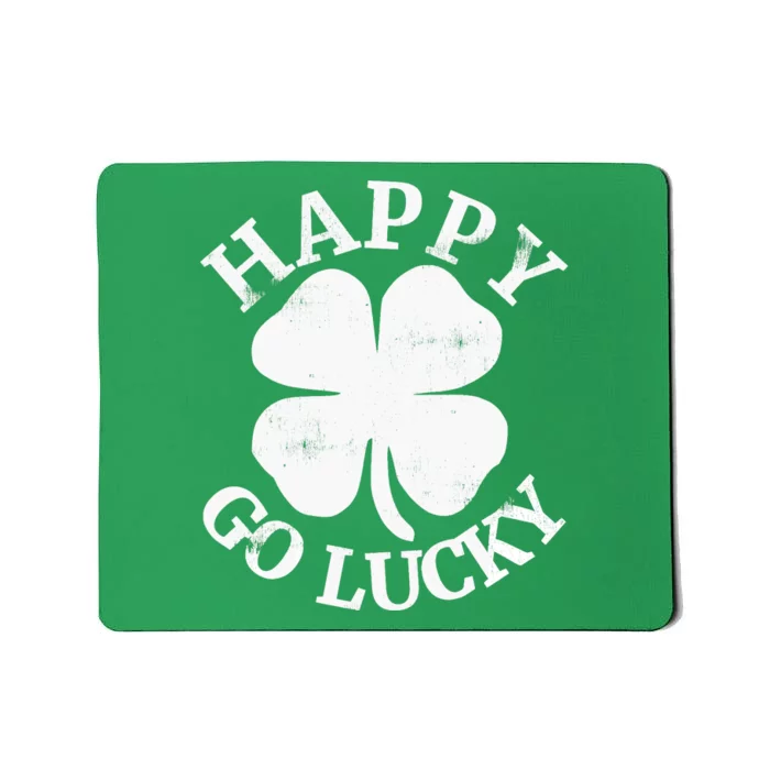 HAPPY GO LUCKY St. Patrick's Day Boy Girl Mousepad