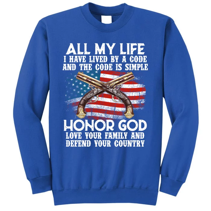 Honor God Love Family Defend Country Military Police Army Funny Gift Sweatshirt