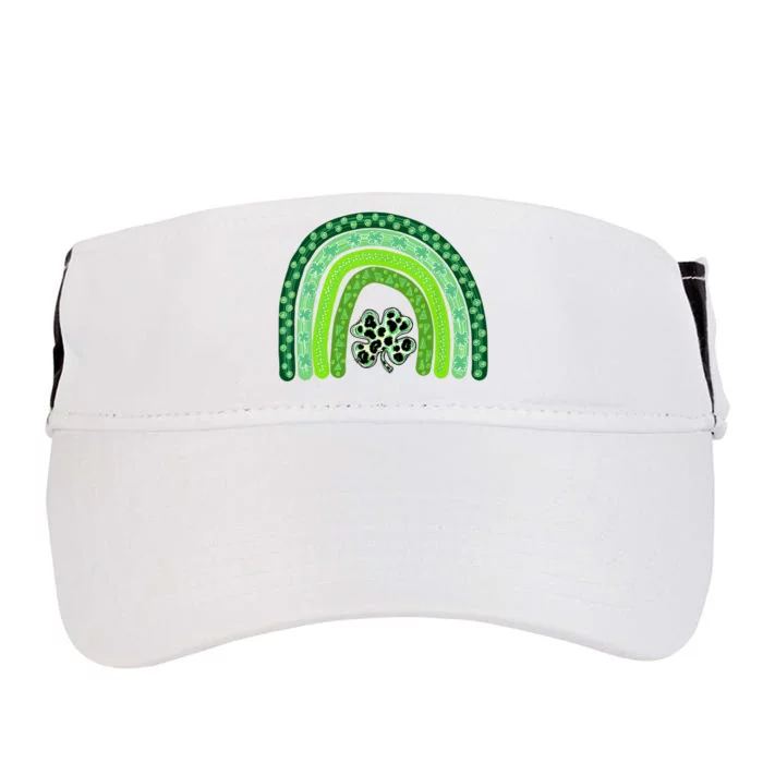 Happy Go Lucky Rainbow Leopard Lucky Saint Patrick's Day Adult Drive Performance Visor