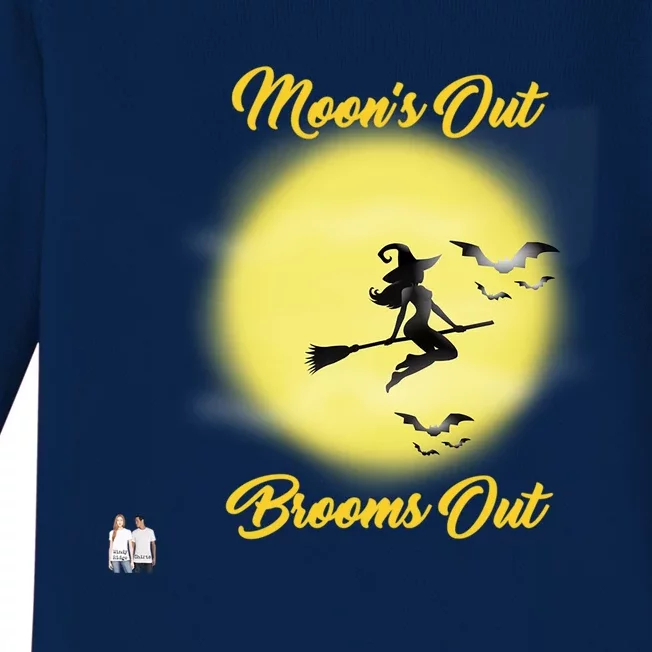 Halloween Gift MoonS Out Brooms Out Gift Baby Long Sleeve Bodysuit