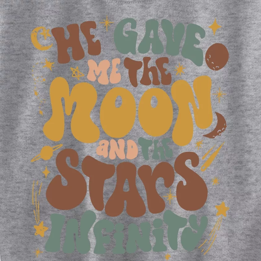 He Gave Me The Moon And The Stars Infinity Belly And Conrad Infinity Kids Sweatshirt