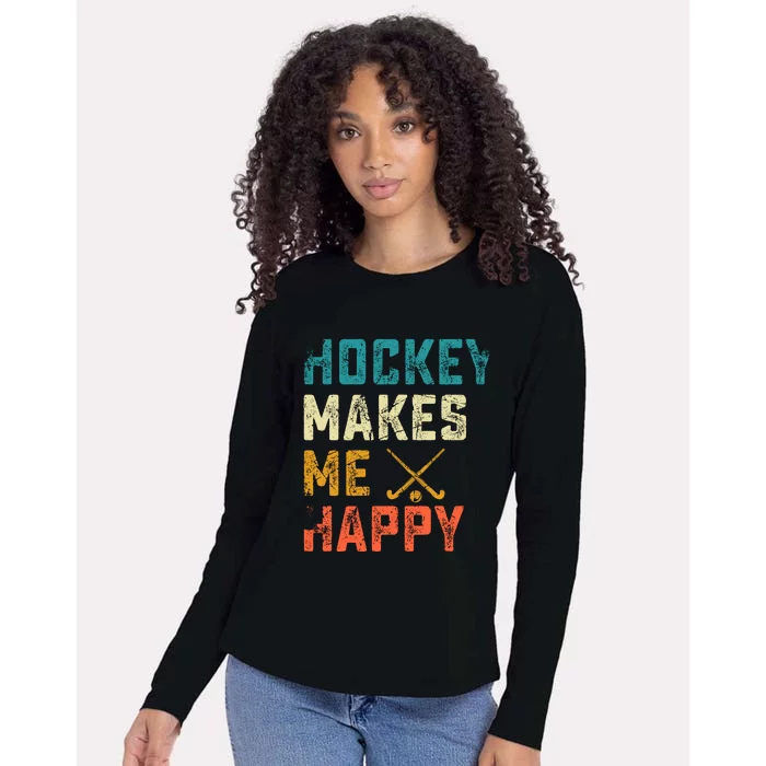 Hockey Gives Me A Zamboner Funny Hockey Womens Cotton Relaxed Long Sleeve T-Shirt