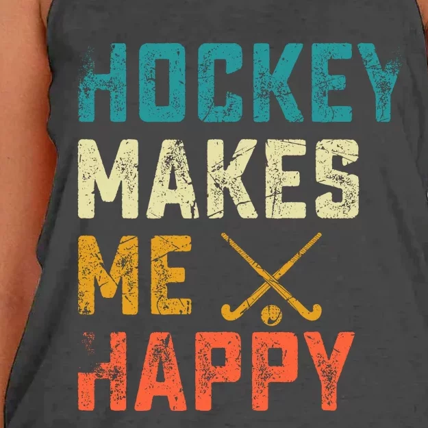 Hockey Gives Me A Zamboner Funny Hockey Women's Knotted Racerback Tank