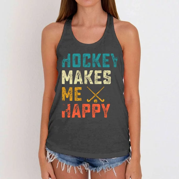 Hockey Gives Me A Zamboner Funny Hockey Women's Knotted Racerback Tank