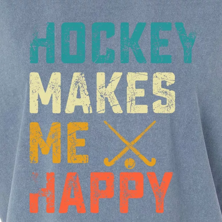 Hockey Gives Me A Zamboner Funny Hockey Garment-Dyed Women's Muscle Tee