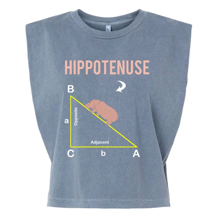 Hippotenuse Geometry Math Joke Hypotenuse Nerd Geek Teacher Garment-Dyed Women's Muscle Tee