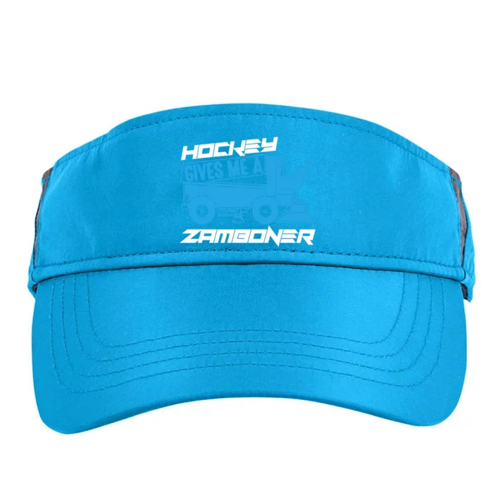 Hockey Gives Me A Zamboner Funny Hockey Fan Adult Drive Performance Visor