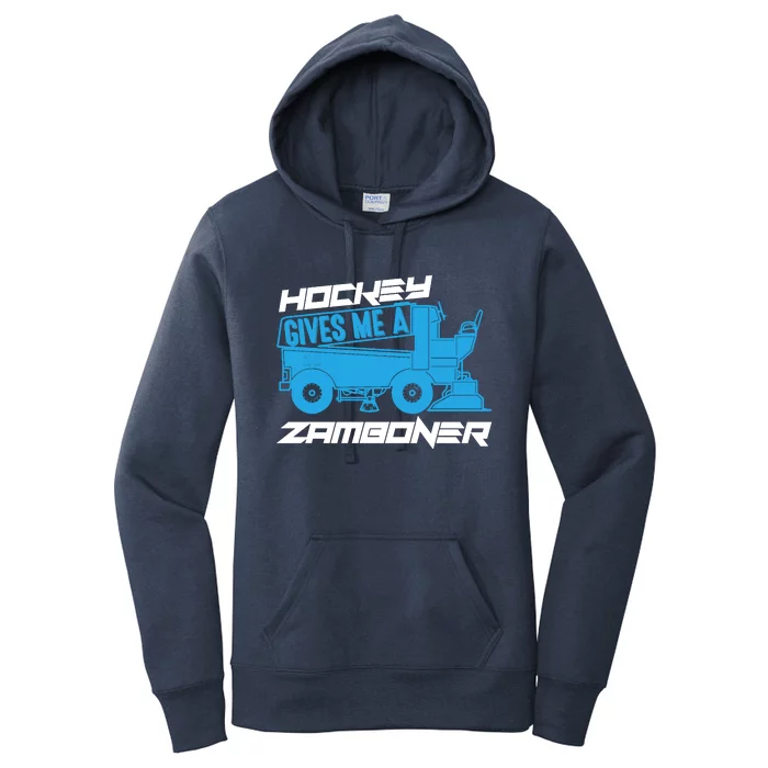 Hockey Gives Me A Zamboner Funny Hockey Fan Women's Pullover Hoodie