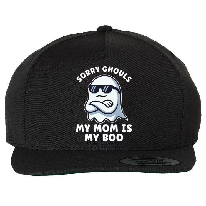 Halloween Ghost My Mama Is My Boo Mom Is My Boo Wool Snapback Cap