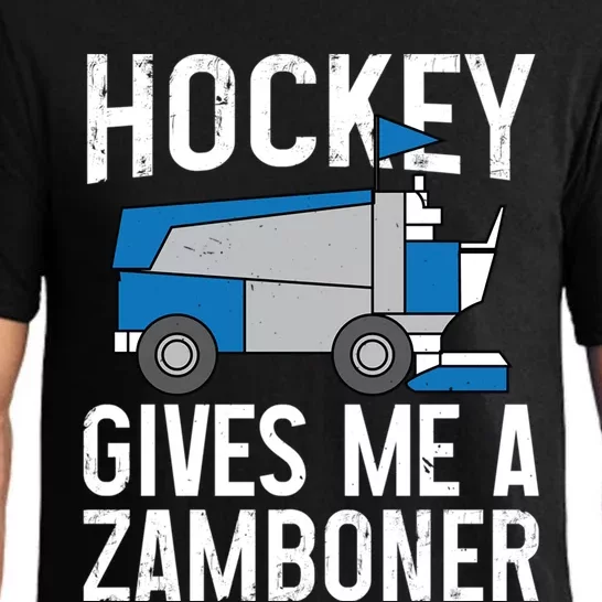 Hockey Gives Me A Zamboner Funny Hockey Sports Fan Gift Pajama Set