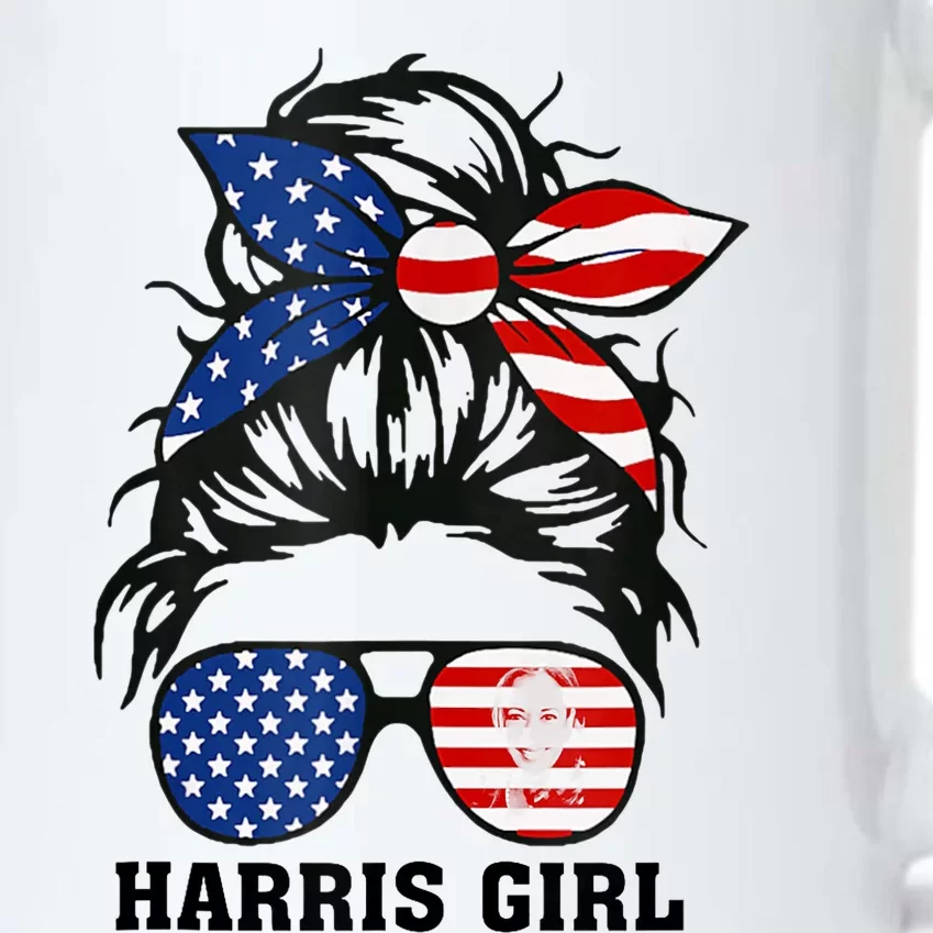 Harris Girl Messy Bun 2024 Vote President Kamala Campaign Black Color Changing Mug