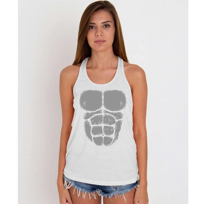 Halloween Gorilla Monkey Costume Money Women's Knotted Racerback Tank