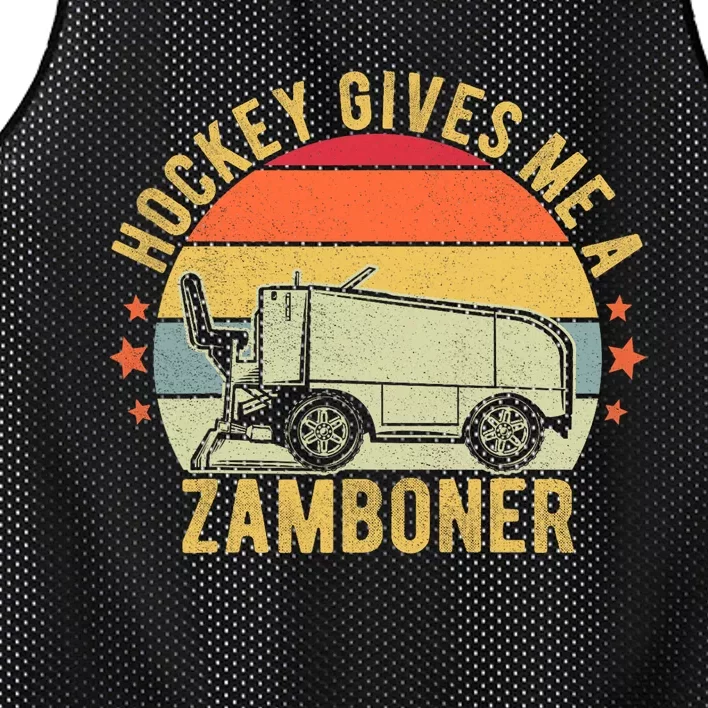 Hockey Gives Me A Zamboner Funny Hockey Fan Mesh Reversible Basketball Jersey Tank