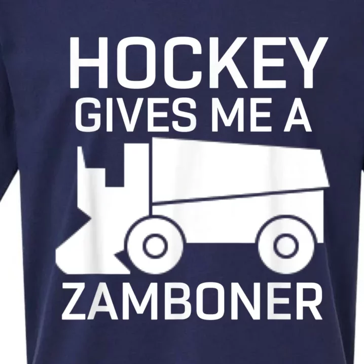 Hockey Gives Me A Zamboner Sueded Cloud Jersey T-Shirt