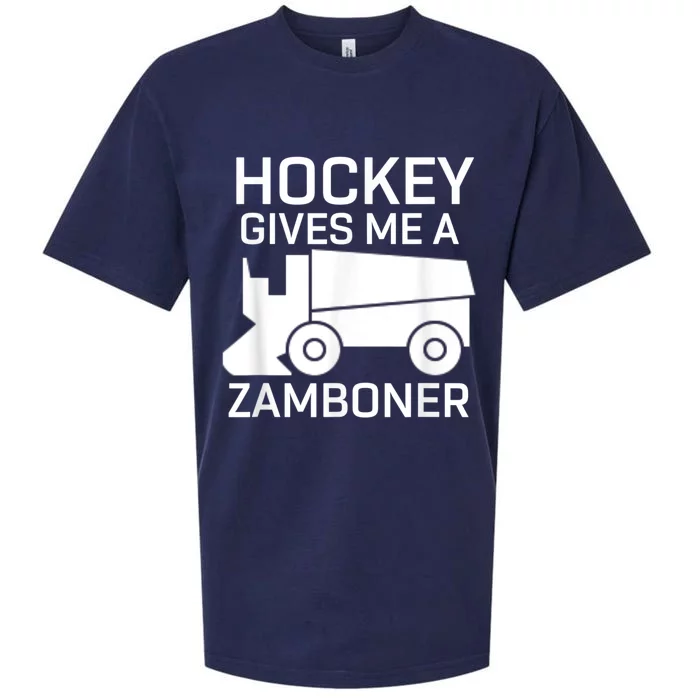 Hockey Gives Me A Zamboner Sueded Cloud Jersey T-Shirt