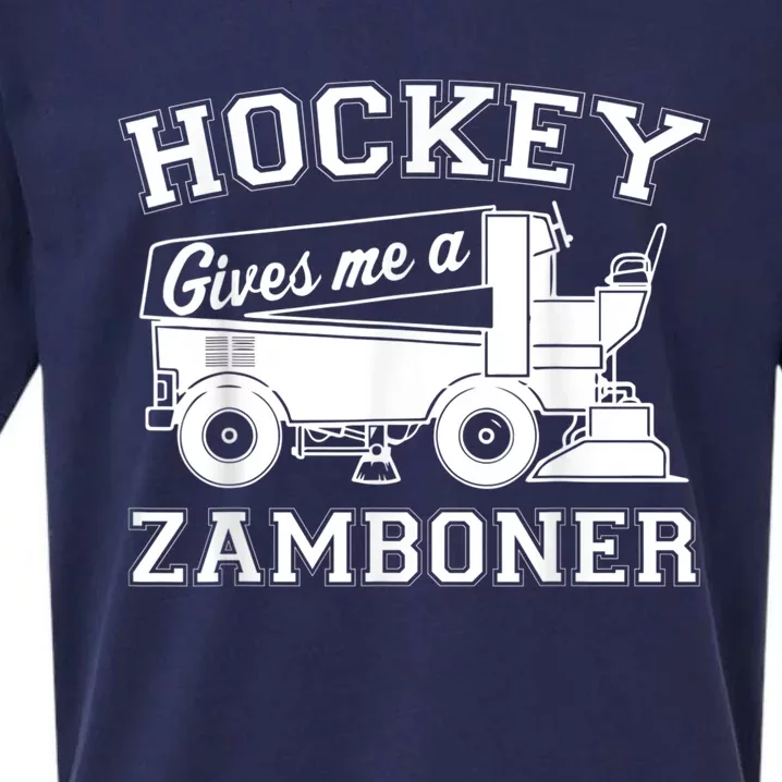 Hockey Gives Me A Zamboner Sueded Cloud Jersey T-Shirt