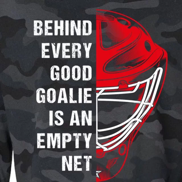 Hockey Goalkeeper Mask Player Outfit For Ice Hockey Goalie Gift Cropped Pullover Crew