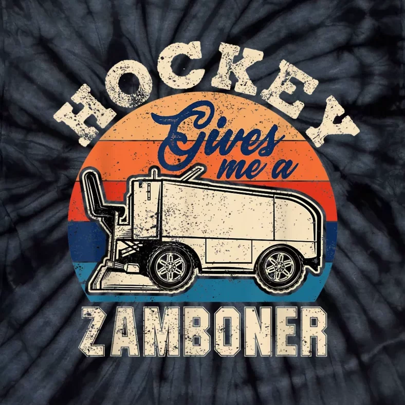 Hockey Gives Me A Zamboner Funny Hockey Fan Men Tie-Dye T-Shirt