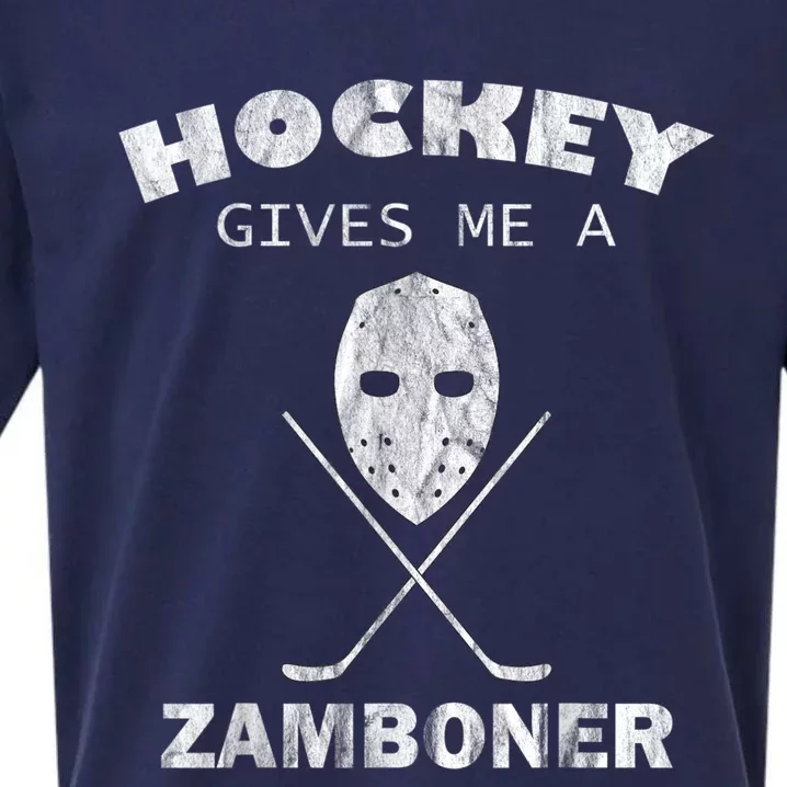 Hockey Gives Me A Zamboner Funny Hockey Fan Sueded Cloud Jersey T-Shirt