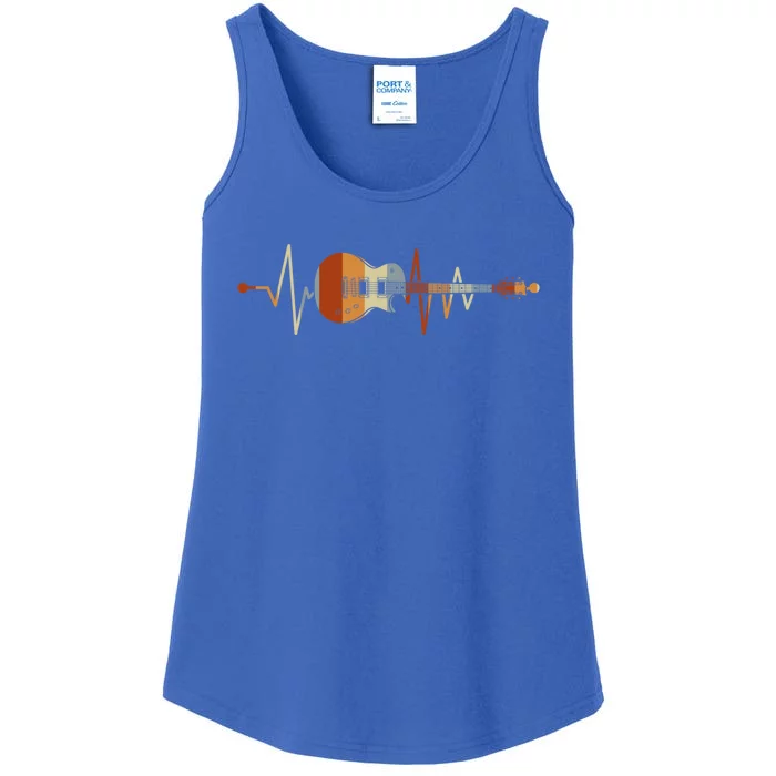 Heartbeat Guitar Meaningful Gift Ladies Essential Tank