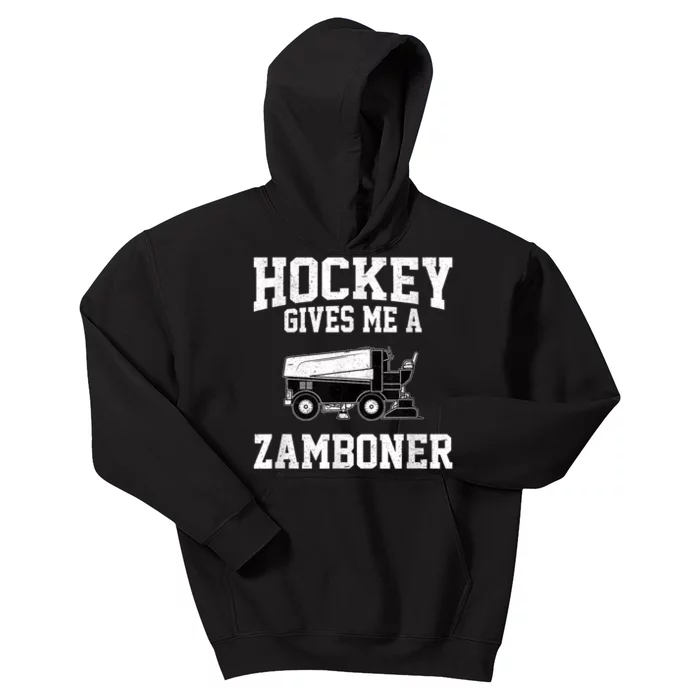 Hockey Gives Me A Zamboner Funny Hockey Kids Hoodie