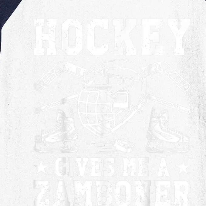 Hockey Gives Me A Zamboner Funny Ice Hockey Baseball Sleeve Shirt