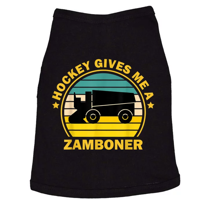 Hockey Gives Me A Zamboner Funny Hockey Fan Men Doggie Tank