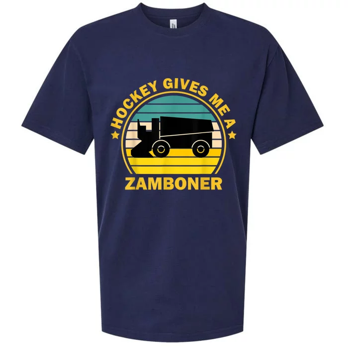 Hockey Gives Me A Zamboner Funny Hockey Fan Men Sueded Cloud Jersey T-Shirt