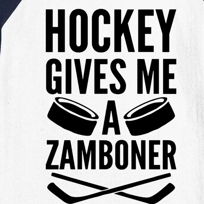 Hockey Gives Me A Zamboner Baseball Sleeve Shirt