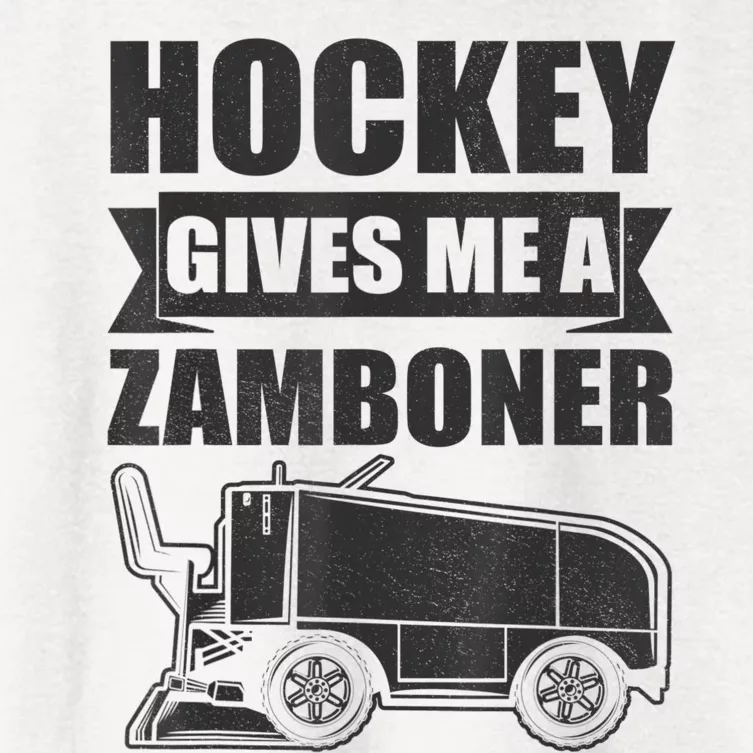 Hockey Gives Me A Zamboner Funny Hockey Fan Men Women's Crop Top Tee