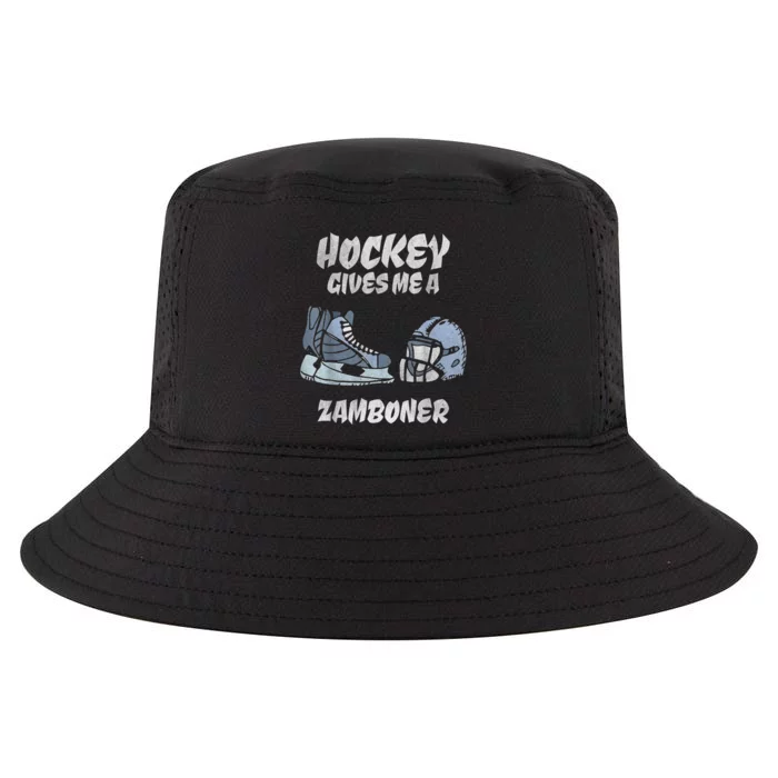 Hockey Gives Me A Zamboner Funny Hockey Fan Cool Comfort Performance Bucket Hat