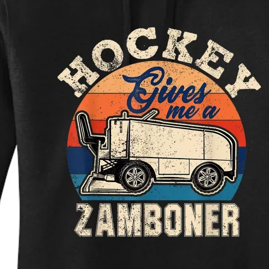 Hockey Gives Me A Zamboner Funny Hockey Fan Men Women's Pullover Hoodie