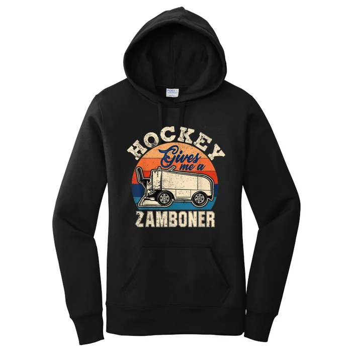 Hockey Gives Me A Zamboner Funny Hockey Fan Men Women's Pullover Hoodie